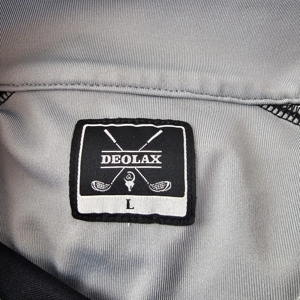 Deolax Pullover Large Mens Black Quarter‎ Zip Golf Performance Stretch Athletic
